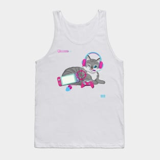 Easily Distracted by Cats and Video Games Tank Top